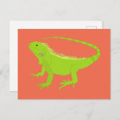Iguana Lizard Illustration Feestdagenkaart (Voorkant / Achterkant)