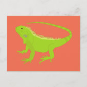 Iguana Lizard Illustration Feestdagenkaart (Voorkant)