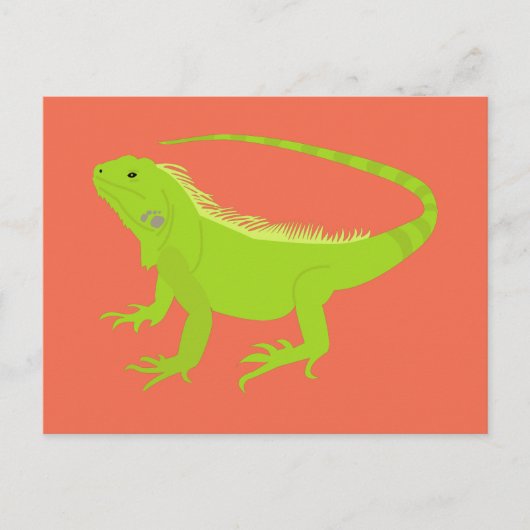Iguana Lizard Illustration Feestdagenkaart (Voorkant)