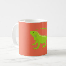 Iguana Lizard Illustration Koffiemok