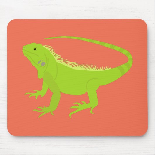 Iguana Lizard Illustration Muismat (Voorkant)