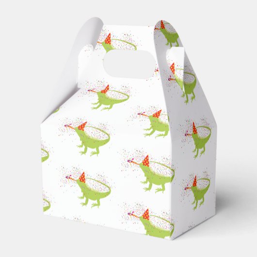Iguana Lizard Partdens Animals met een partij Bedankdoosjes (Achterkant)