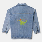 Iguana Lizard Partdens Animals met een partij Denim Jacket (Achterkant)