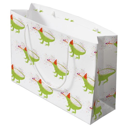 Iguana Lizard Partdens Animals met een partij Groot Cadeauzakje (Achterkant Gekanteld)