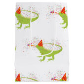 Iguana Lizard Partdens Animals met een partij Medium Cadeauzakje (Achterkant)