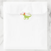 Iguana Lizard Partdens Animals met een partij Ronde Sticker (Tas)