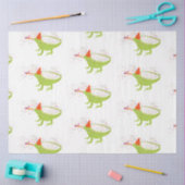 Iguana Lizard Partdens Animals met een partij Tissuepapier (Craft)