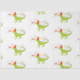 Iguana Lizard Partdens Animals met een partij Tissuepapier