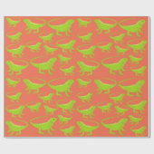Iguana Lizard Pattern Cadeaupapier (Vlak)