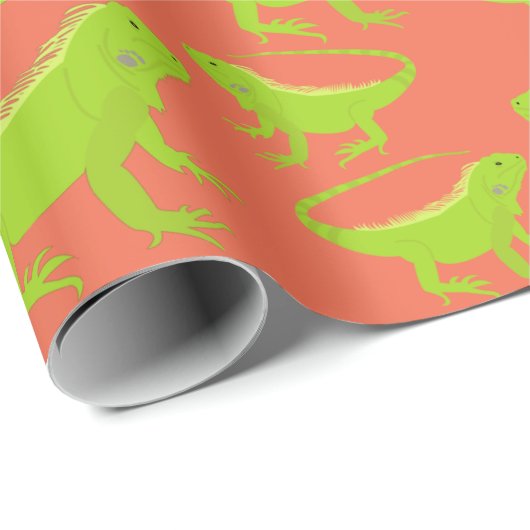 Iguana Lizard Pattern Cadeaupapier (Rol Hoek)