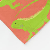 Iguana Lizard Pattern Fleece Deken (Hoek)