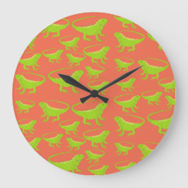Iguana Lizard Pattern Grote Klok
