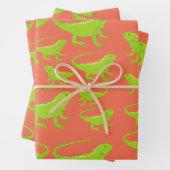 Iguana Lizard Pattern Inpakpapier Vel (In situ)