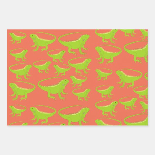 Iguana Lizard Pattern Inpakpapier Vel (Voorkant)