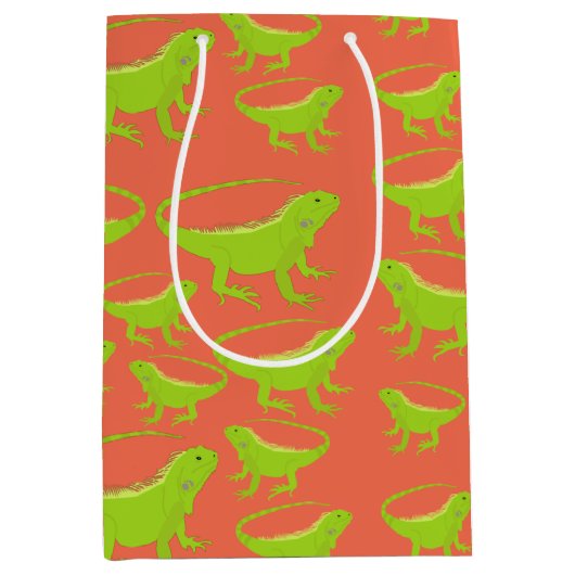 Iguana Lizard Pattern Medium Cadeauzakje (Voorkant)