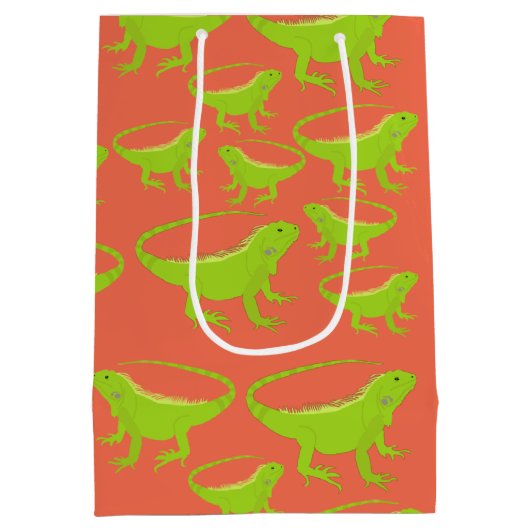 Iguana Lizard Pattern Medium Cadeauzakje (Achterkant)