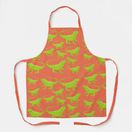 Iguana Lizard Pattern Schort