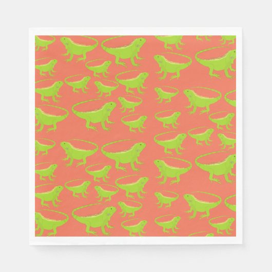 Iguana Lizard Pattern Servet (Voorkant)