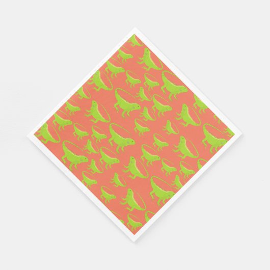 Iguana Lizard Pattern Servet (Hoek)
