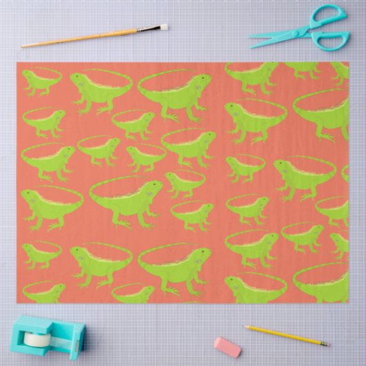 Iguana Lizard Pattern Tissuepapier (Craft)