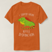 Iguana Lizard reptiel disfunctie T-shirt (Design voorkant)