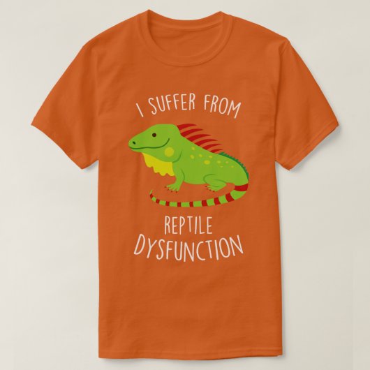 Iguana Lizard reptiel disfunctie T-shirt (Design voorkant)