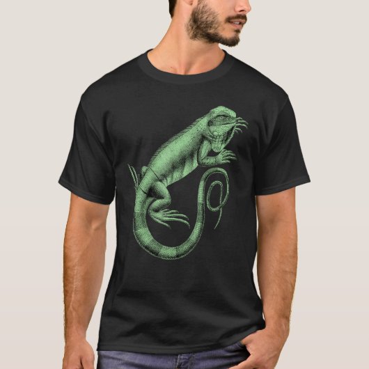 Iguana Lizard Reptile Leguan Green Pet Animal Herp T-shirt (Voorkant)