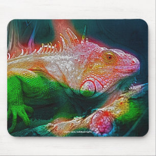 Iguana Lizard Reptile Wildlife Art Mousepad Muismat