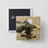 Iguana Lizard Square Pin Vierkante Button 5,1 Cm (Voorkant /achterkant)
