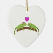 Iguana Love Keramisch Ornament (Rechts)