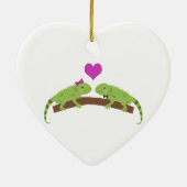 Iguana Love Keramisch Ornament (Achterkant)