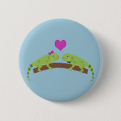 Iguana Love Ronde Button 5,7 Cm (Voorkant)