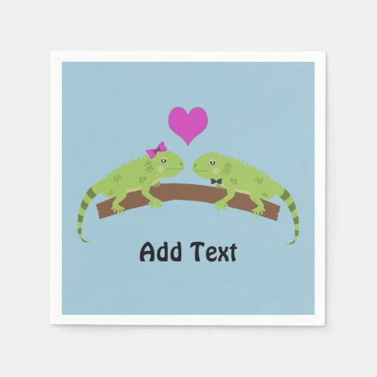Iguana Love Servetten (Voorkant)