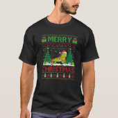Iguana Lover Xmas Lighting Santa Ugly Iguana Chris T-shirt (Voorkant)