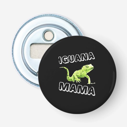 Iguana mama button flesopener (Voorkant)