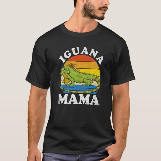 Iguana Mama  Iguana Mom Iguana Lizard Pet Reptile T-shirt (Voorkant)