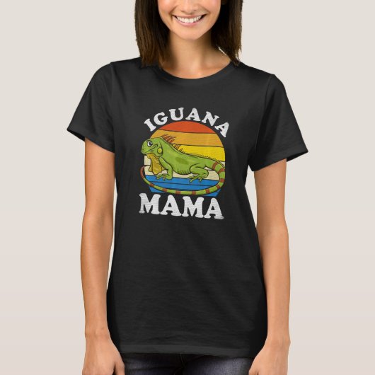 Iguana Mama  Iguana Mom Iguana Lizard Pet Reptile T-shirt (Voorkant)