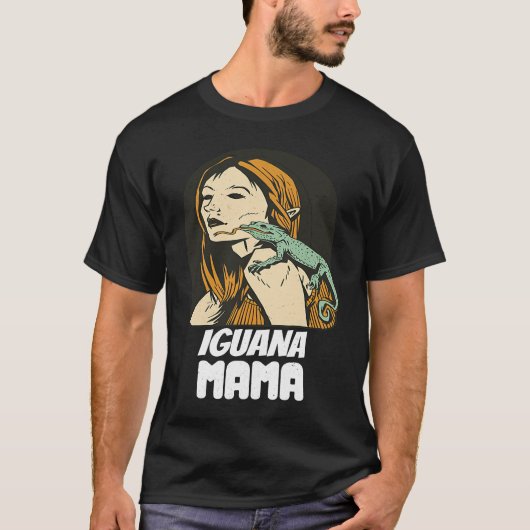 Iguana Mama  Iguana Mom Iguana Lizard Pet Reptile T-shirt (Voorkant)