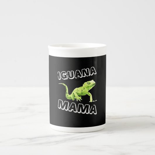 Iguana mama porselein kop (Voorkant)