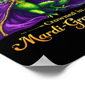 Iguana Mardi Gras 2025 Levendige Iguana Lover Vrou Poster (Hoek)