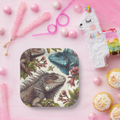  Iguana naadloos schilderen Papieren Bordje (Feest)