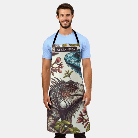  Iguana naadloos schilderen Schort (Gedragen)
