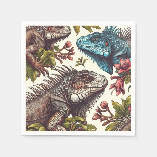 Iguana naadloos schilderen Servet (Voorkant)