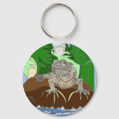 Iguana on a rock sleutelhanger (Achterkant)