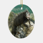 Iguana op de Rocks in St. Thomas Keramisch Ornament (Rechts)