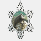 Iguana op de Rocks in St. Thomas Tin Sneeuwvlok Ornament (Rechts)