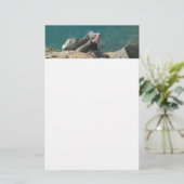 Iguana op St. Thomas Briefpapier (Staand voorkant)