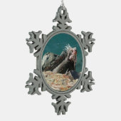 Iguana op St. Thomas Tin Sneeuwvlok Ornament (Links)