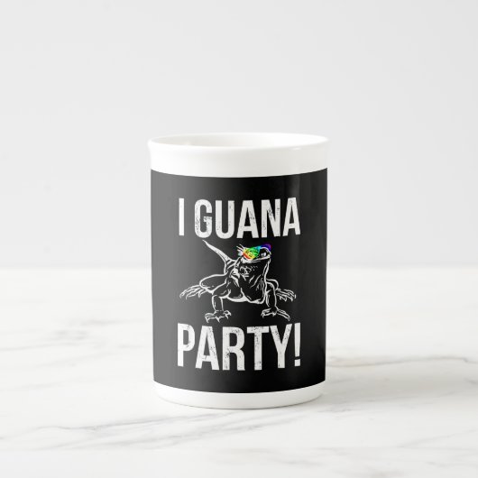 Iguana Party Porselein Kop (Voorkant)