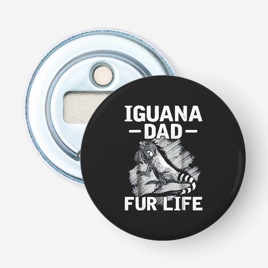 Iguana-peuterleven Button Flesopener (Voorkant)